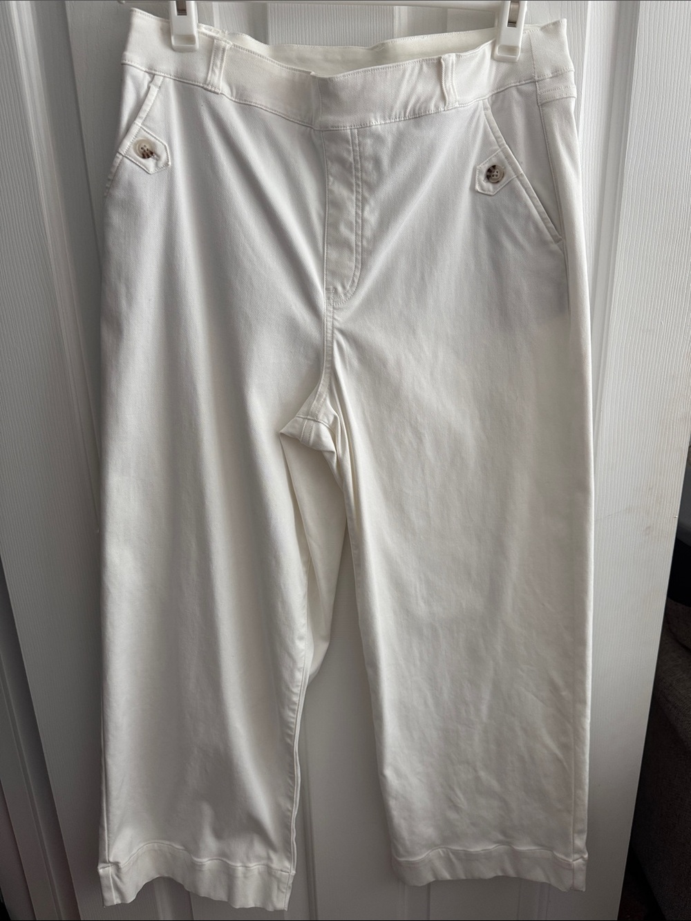 SPANX XL White Cropped Ankle Pants